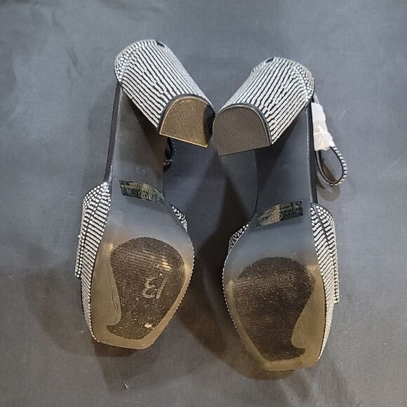 BRAND NEW OLIVIA JOHNSON CHUNKY PLATFORM ANKLE HIGH HEELED SANDALS - Picture 14 of 16